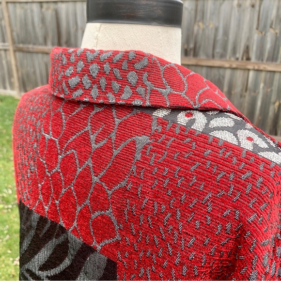 Vintage Studio Works Women’s Jacket~Size 2XL~Patterned Lightweight~Red/Black EUC - Picture 4 of 16